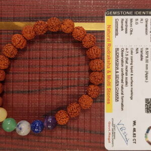 NATURAL RUDRAKSHA&MULTI STONES (BRACELET)