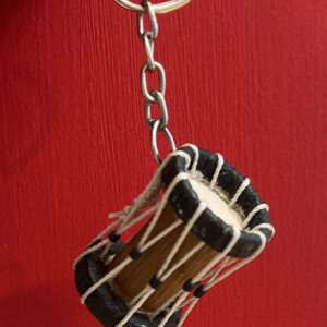 Miniature Chenda Keychain (Made with Real wood & Leather)